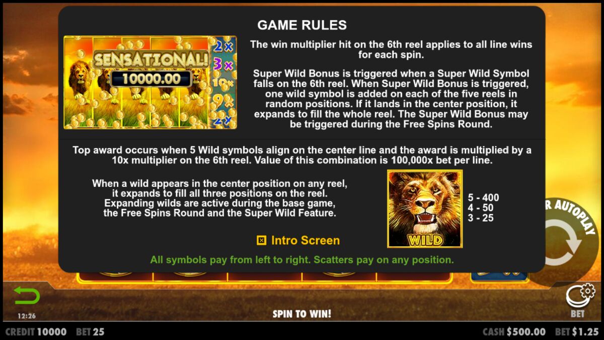 Hot Safari - screenshot with slot description 4